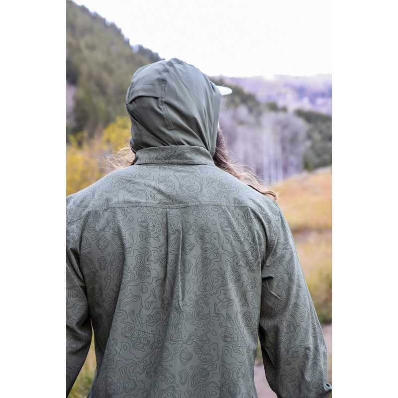 JOLLY GEAR Triple Crown Button Down Long Sleeve Green Topo