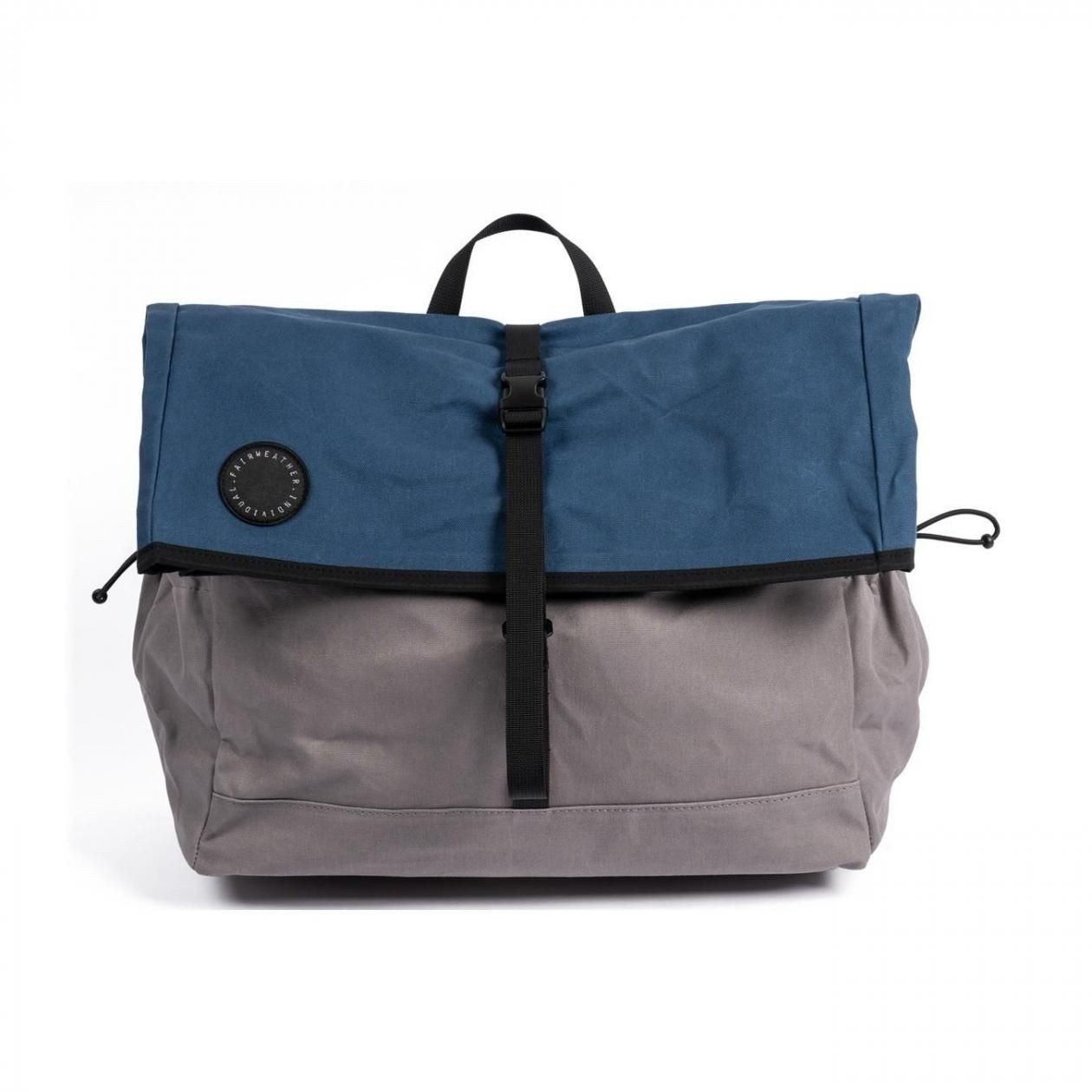FAIRWEATHER brompton bag フレームあり waxed canvas/indigo/gray [フェアウェザー]