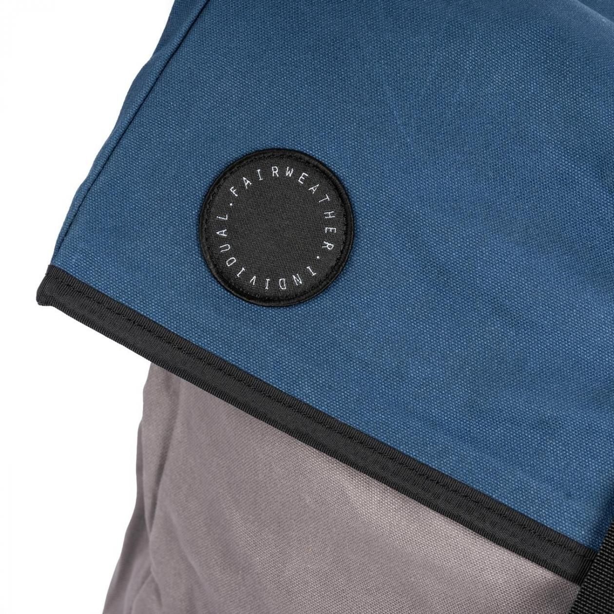 FAIRWEATHER brompton bag フレームあり waxed canvas/indigo/gray [フェアウェザー]