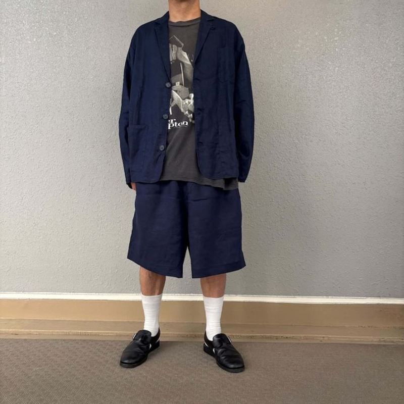voiry D.P SHORTS-LINEN NAVY [ヴォイリー]