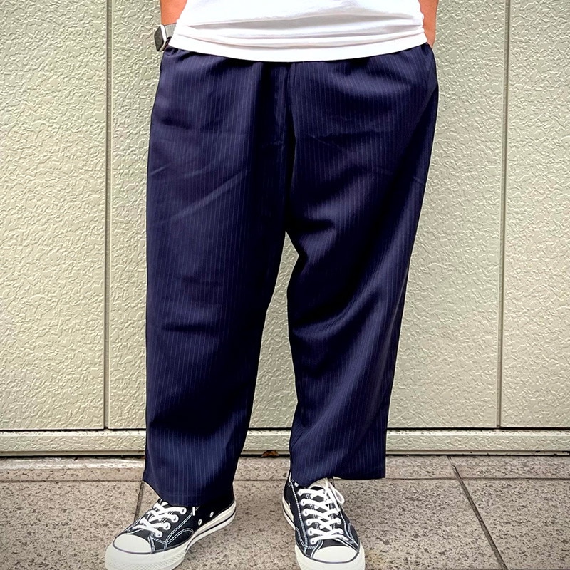 voiry SUNDAY PANTS-LUX STRIPE NAVY-STRIPE [ヴォイリー]