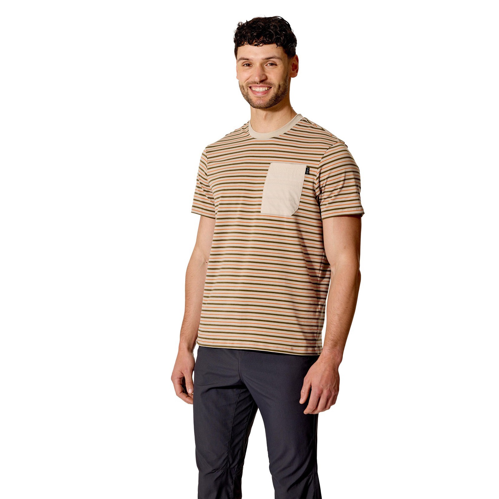 [当日出荷可][30%OFF] Rab Rivelin Stripe Pocket Tee Pebble [ラブ]