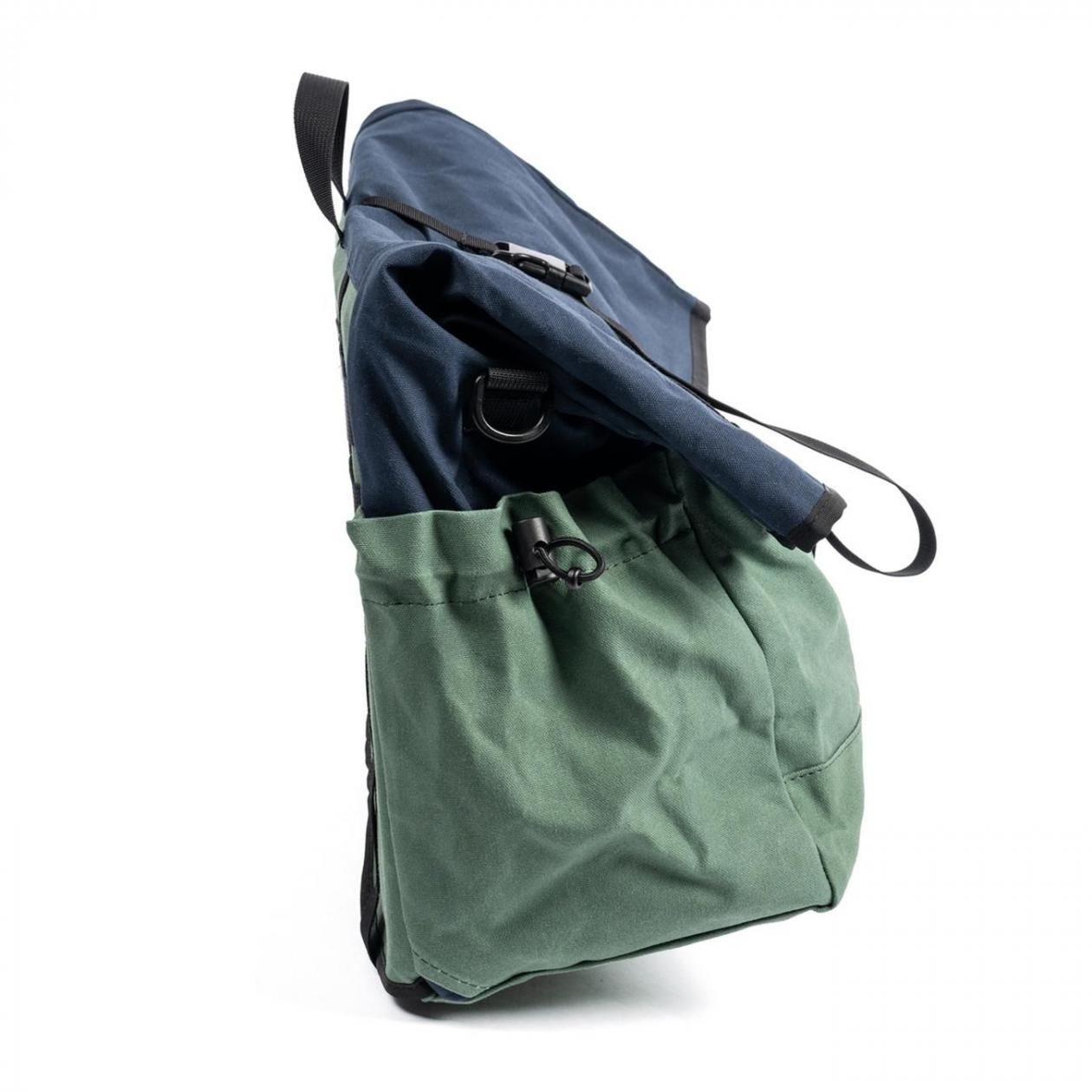 FAIRWEATHER brompton bag フレームなし waxed canvas/navy/blue [フェアウェザー]
