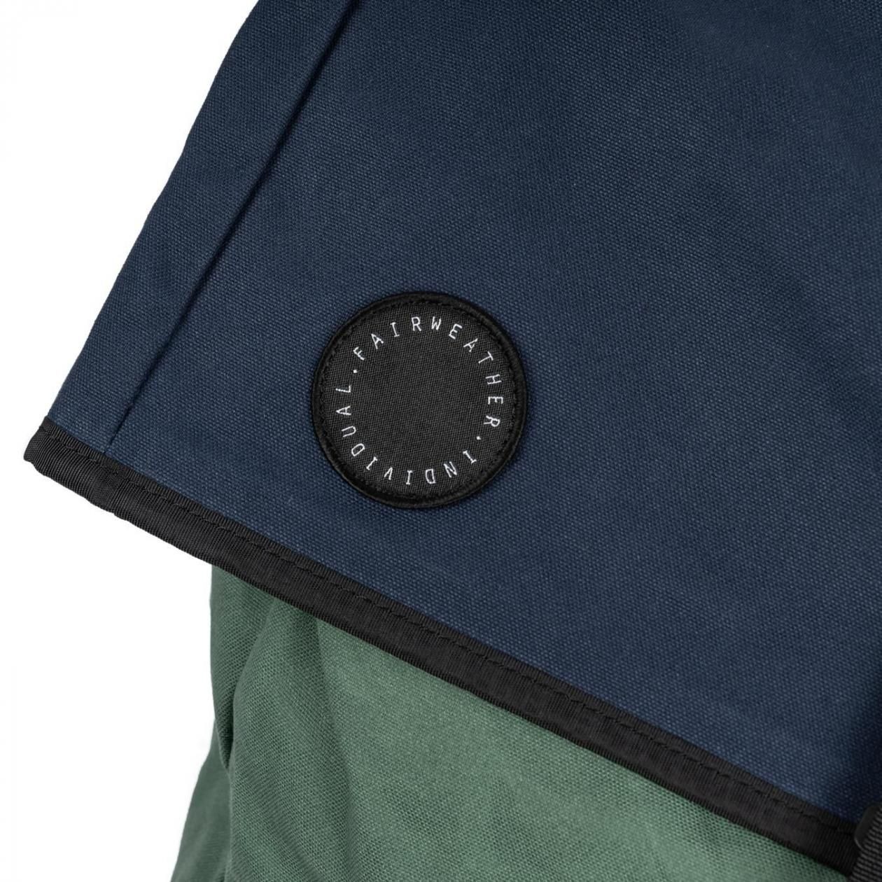 FAIRWEATHER brompton bag フレームなし waxed canvas/navy/blue [フェアウェザー]