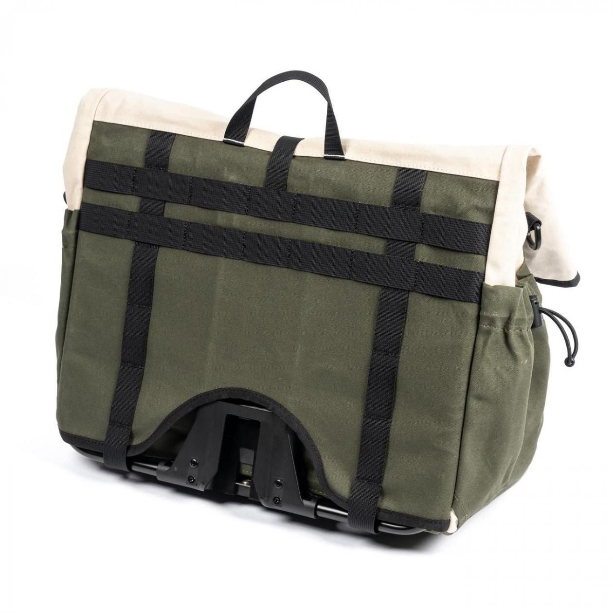 [当日出荷可] FAIRWEATHER brompton bag フレームあり waxed canvas/natural/olive [フェアウェザー]
