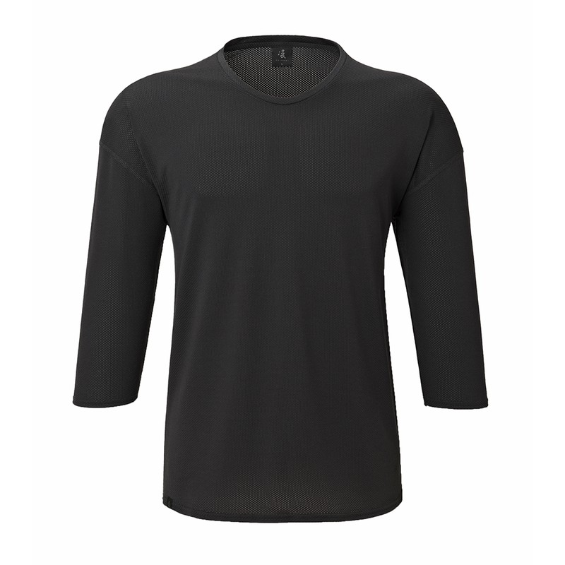 アクシーズクイン 凌 SHINOGI ウロコシャツ 七分袖 スミイロ [シノギ]