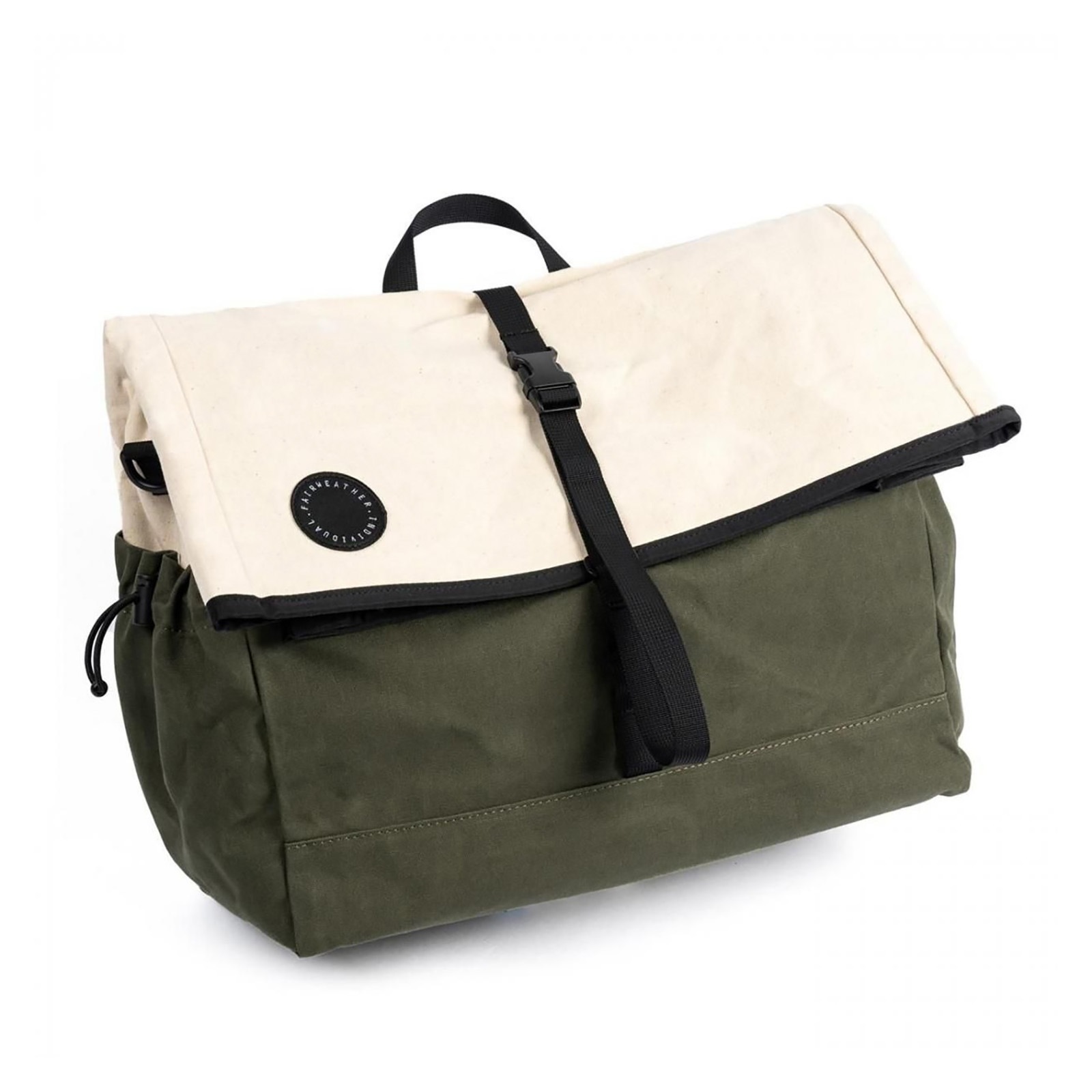 FAIRWEATHER brompton bag フレームなし waxed canvas/natural/olive [フェアウェザー]