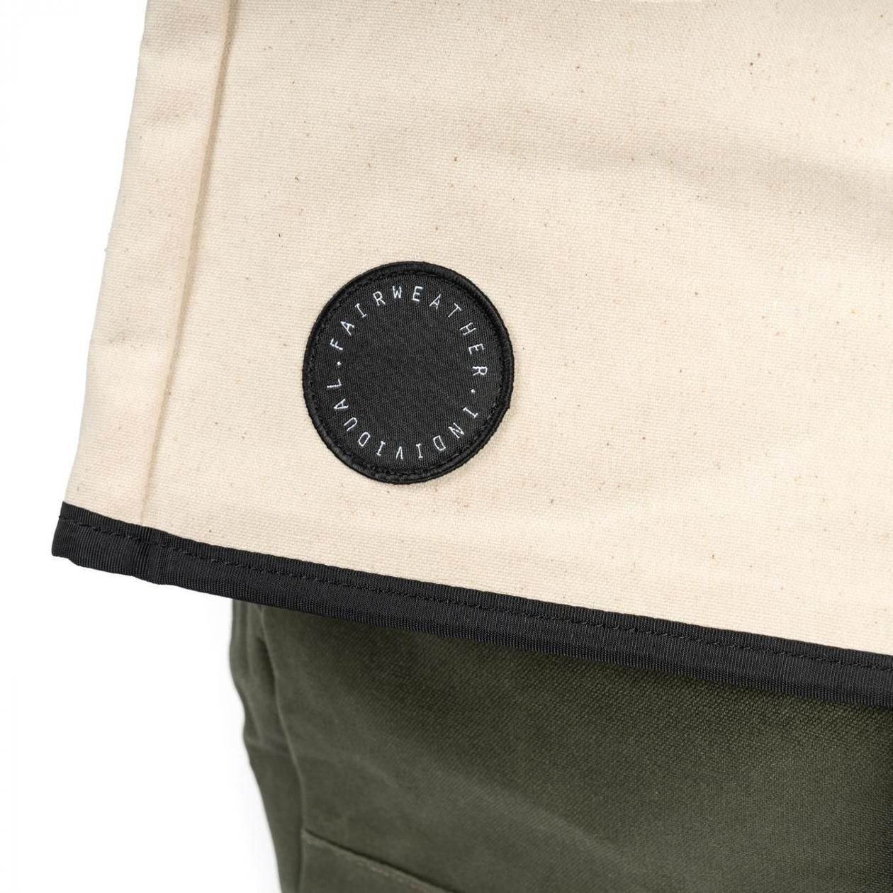 FAIRWEATHER brompton bag フレームなし waxed canvas/natural/olive [フェアウェザー]