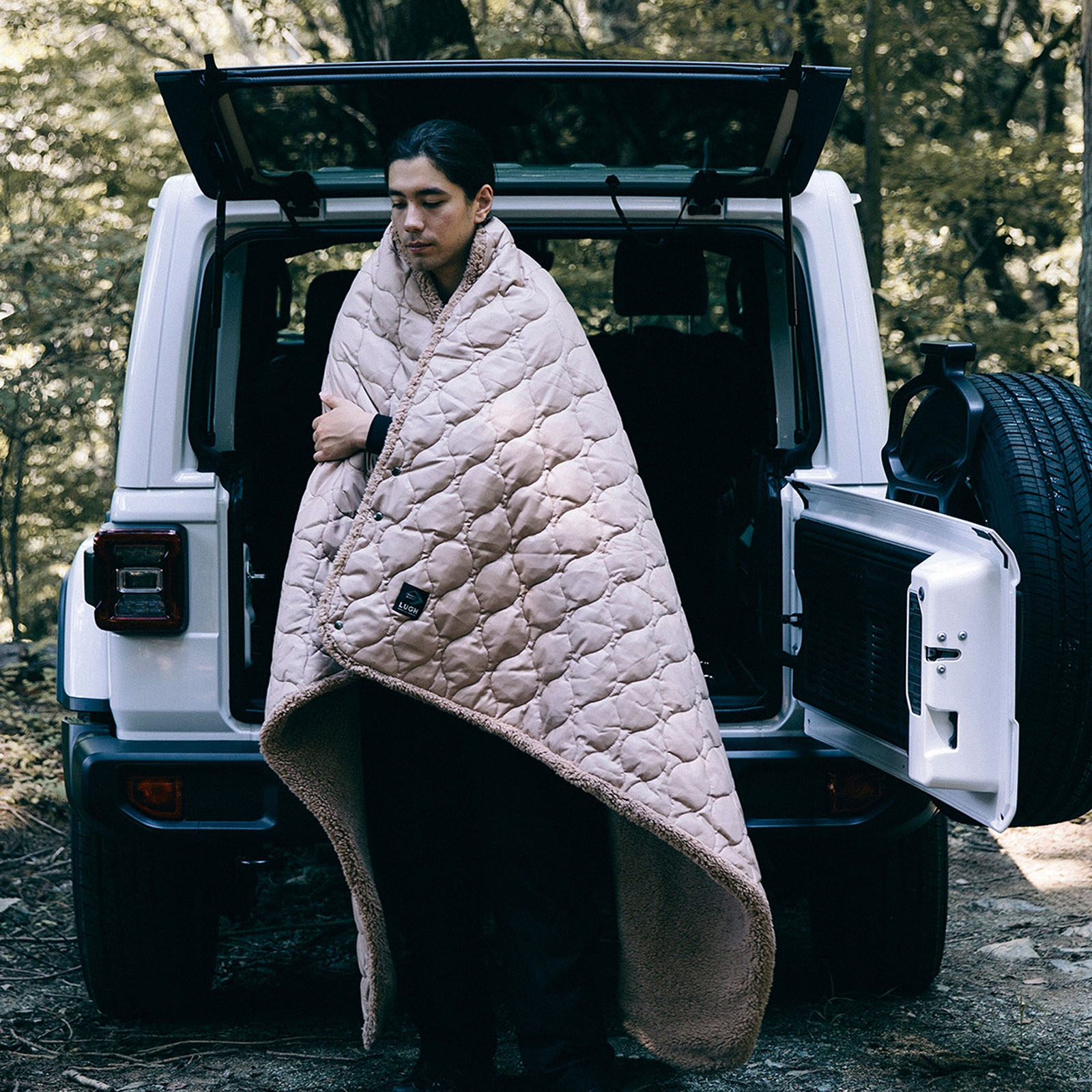 魔法瓶ブランケットLUGH Lサイズ　ウォルナット LUGH 魔法瓶ブランケット（グラフェン使用） ウォルナット Lサイズ [ルー]