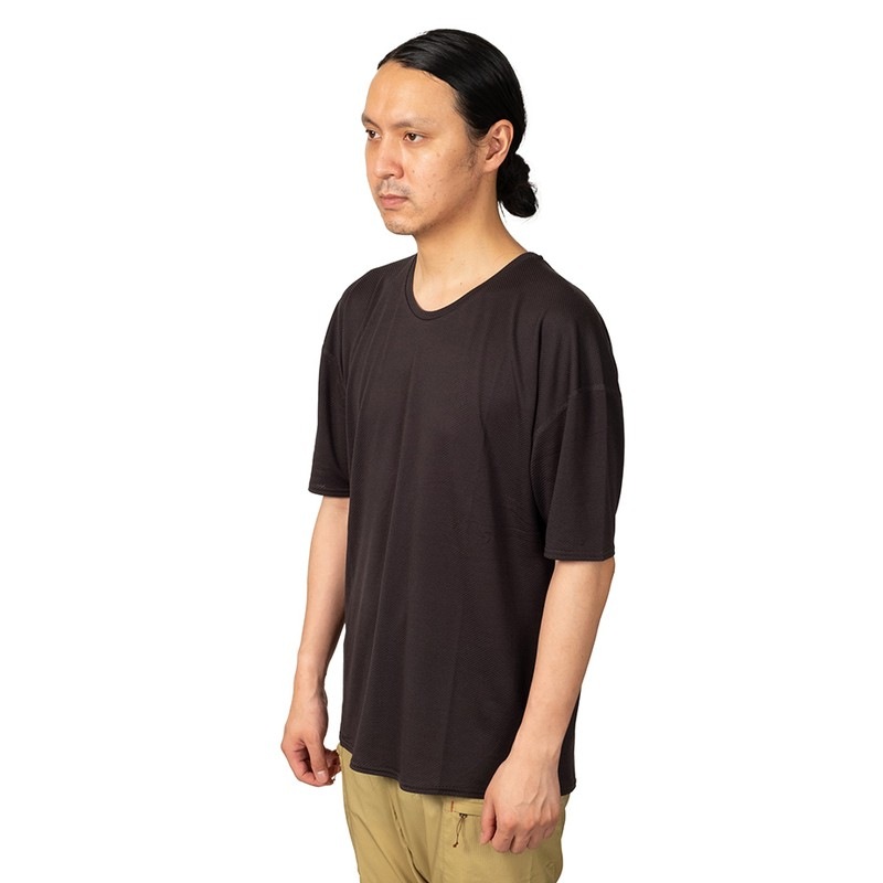 アクシーズクイン 凌 SHINOGI ウロコシャツ 半袖 スミイロ [シノギ]