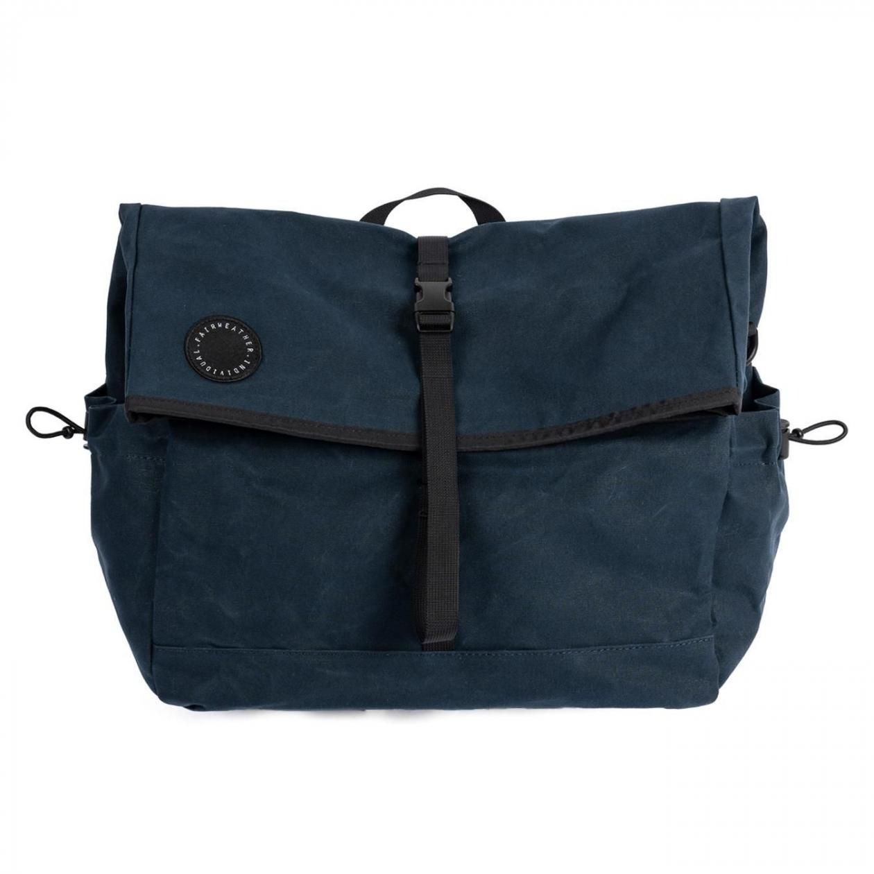 FAIRWEATHER brompton bag フレームなし waxed canvas/navy [フェアウェザー]