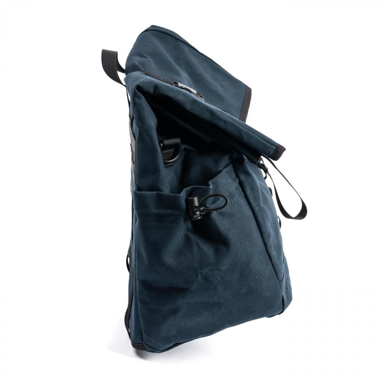 FAIRWEATHER brompton bag フレームなし waxed canvas/navy [フェアウェザー]