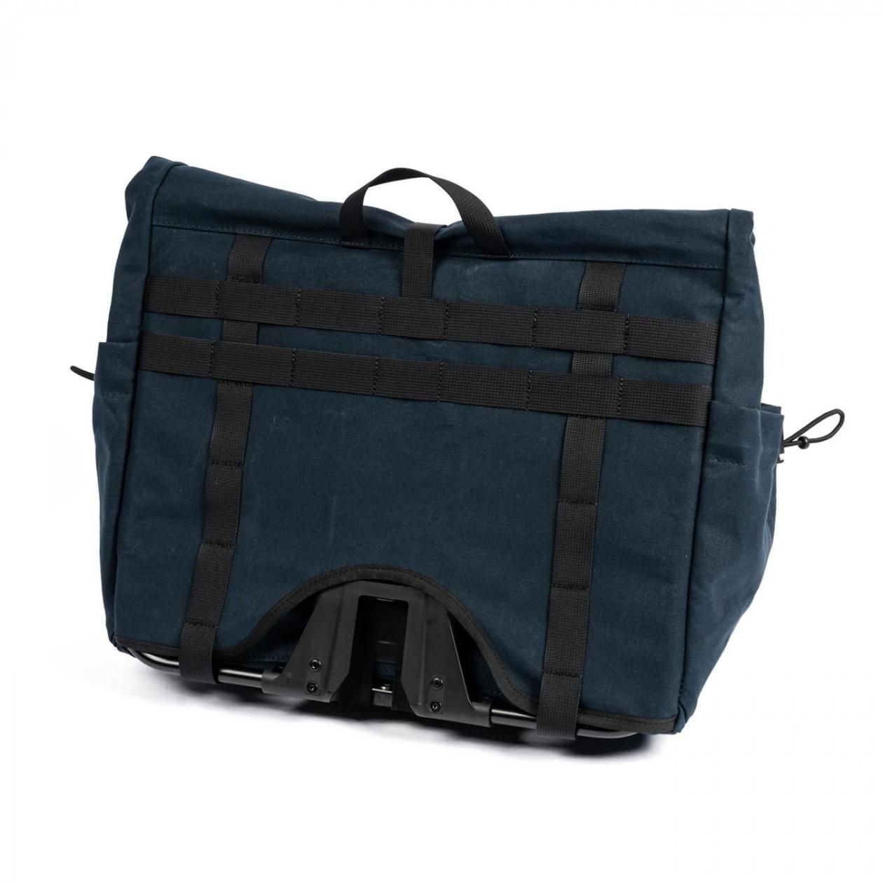 FAIRWEATHER brompton bag フレームなし waxed canvas/navy [フェアウェザー]