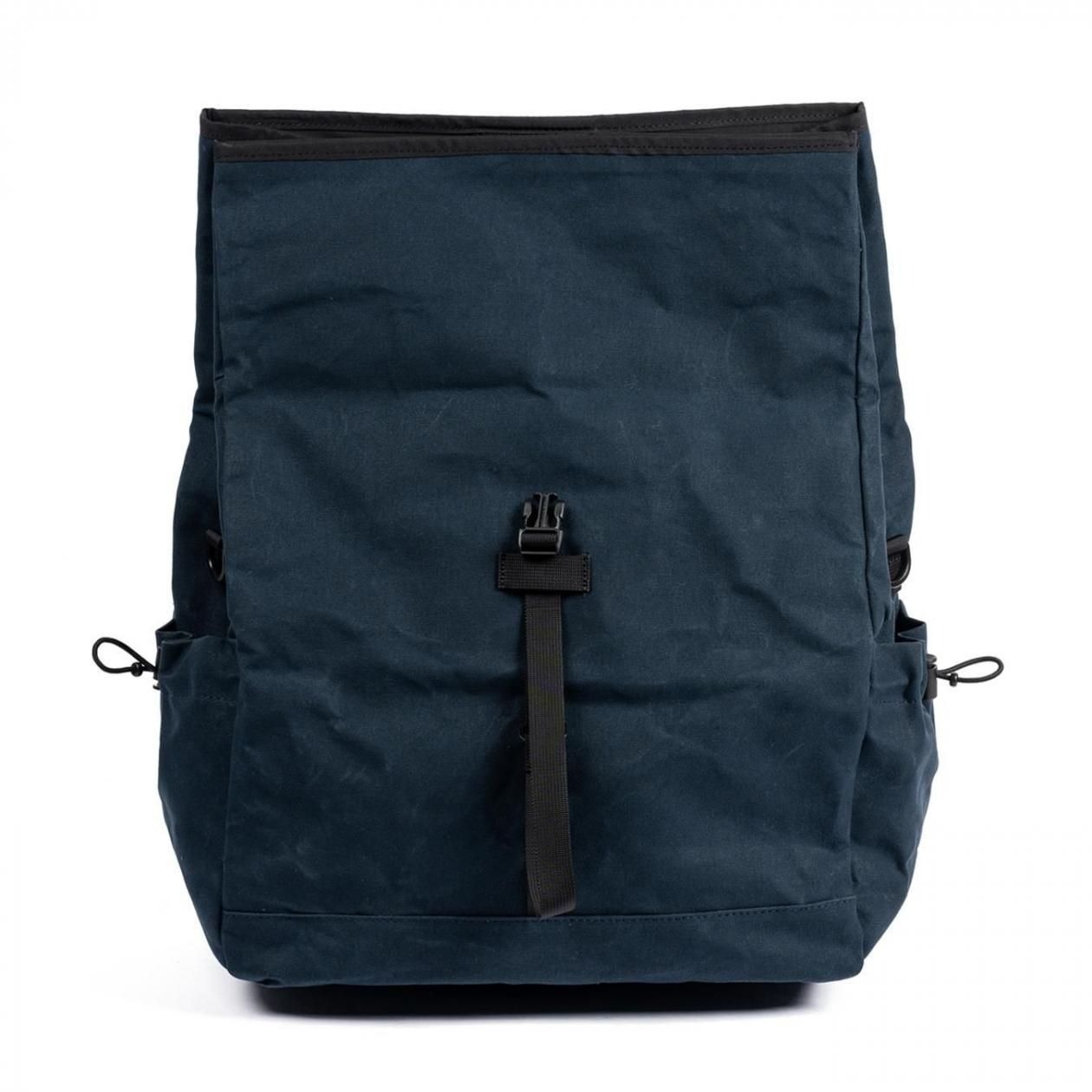 FAIRWEATHER brompton bag フレームなし waxed canvas/navy [フェアウェザー]