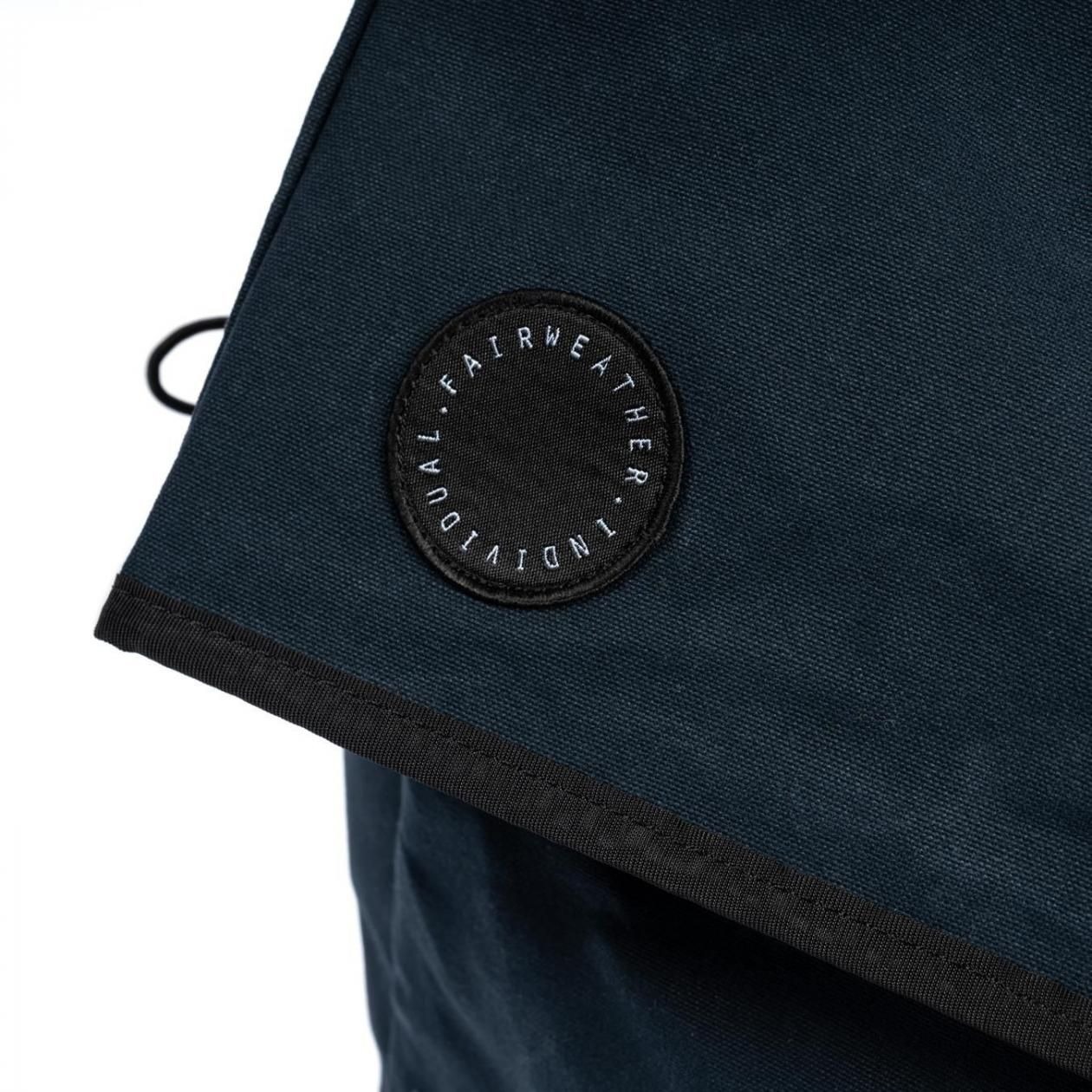 FAIRWEATHER brompton bag フレームなし waxed canvas/navy [フェアウェザー]