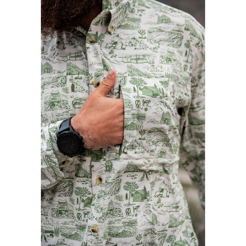 JOLLY GEAR Triple Crown Button Down Long Sleeve Trail Madness