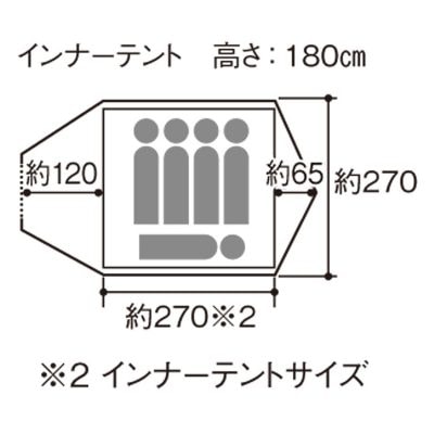 UNIFLAME - ユニフレームLEVOドーム5 ユニフレーム(UNIFLAME) REVOドーム5 680995｜アウトドア用品