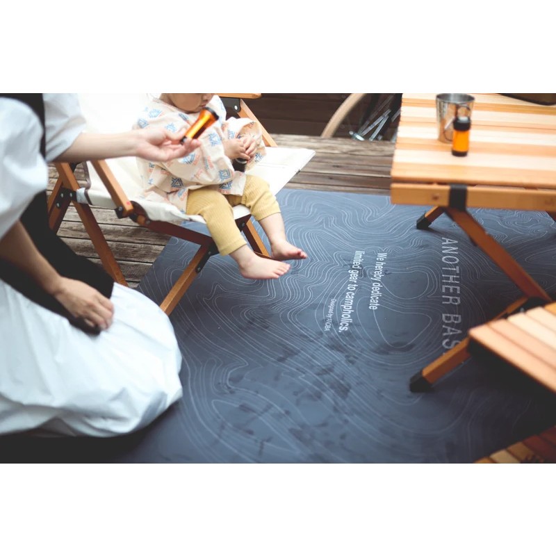 ANOBA アウトドアマット ユーティリティラグ ラバーマット 1900 トポグラフィー   ブラック ANOBA ユーティリティラグ ラバーマット 1900 トポグラフィー ブラック