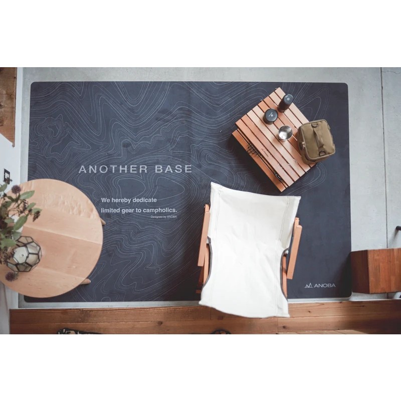 ANOBA ユーティリティラグ ラバーマット 1900 トポグラフィー ブラック