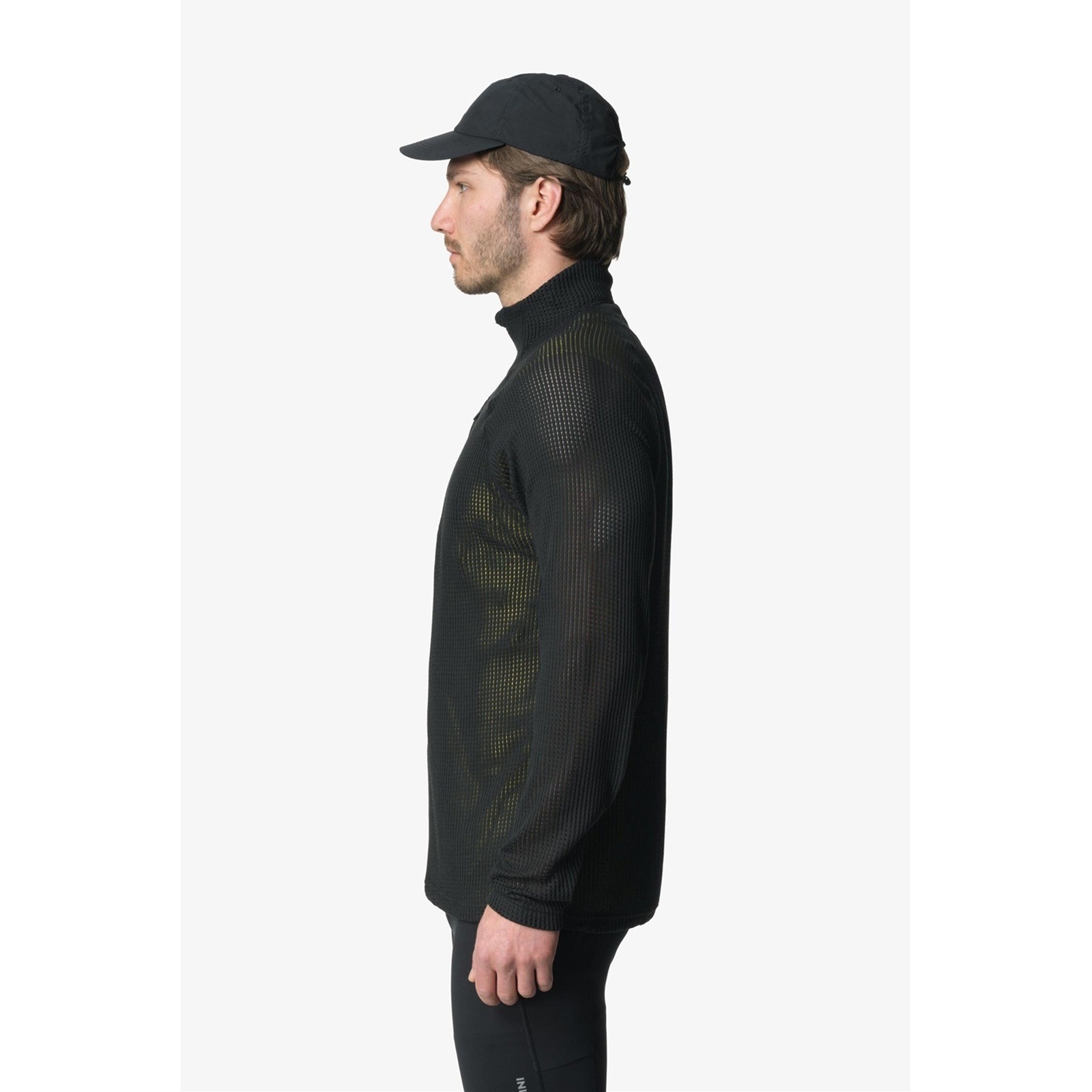 Houdini Mens Pace Flow Half Zip True Black [フーディニ]