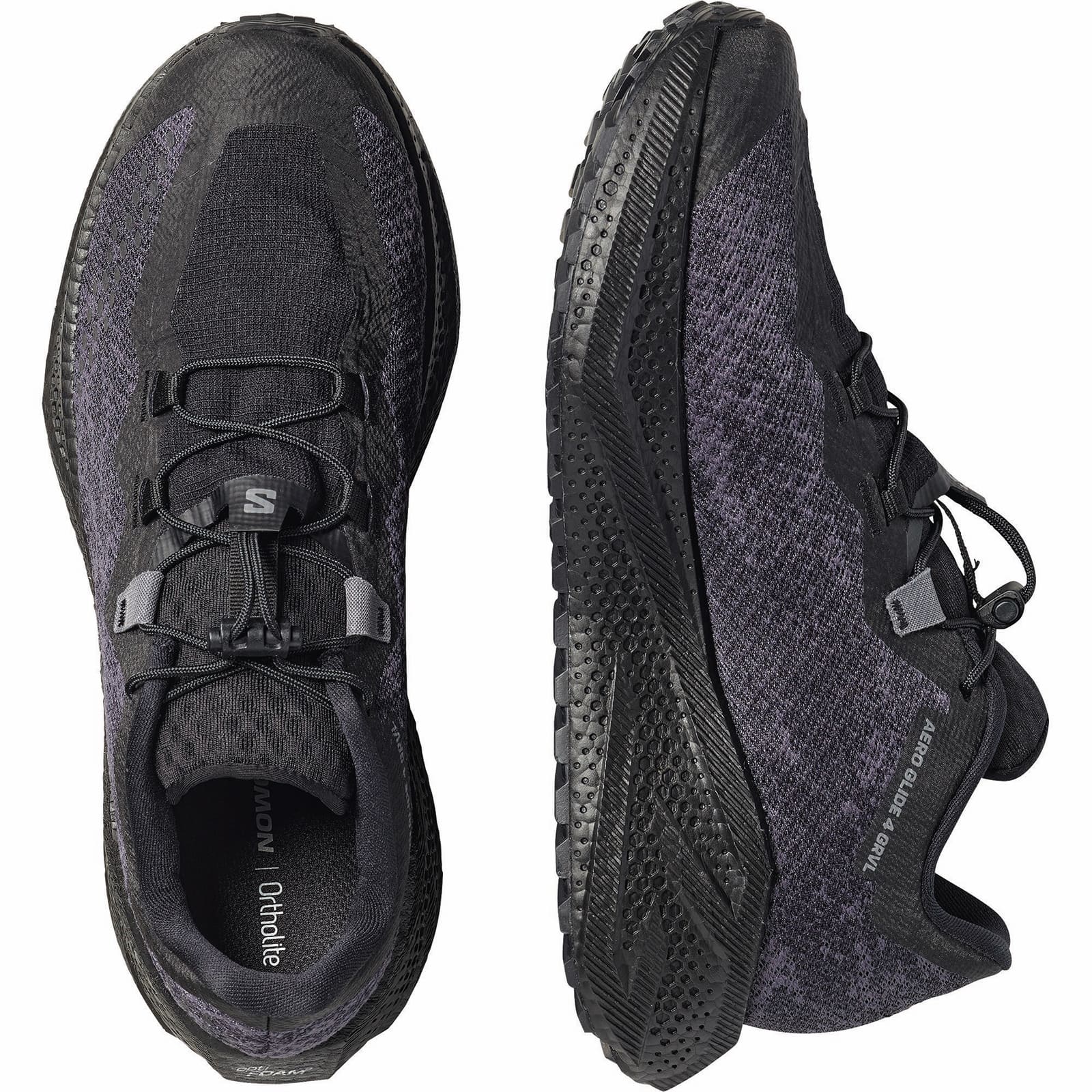 SALOMON AERO GLIDE 4 GRVL BLACK/ASPHALT/BLACK [サロモン]