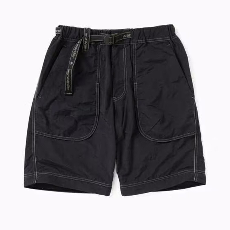 and wander Ny taffeta hiker 2way pants black [アンドワンダー]