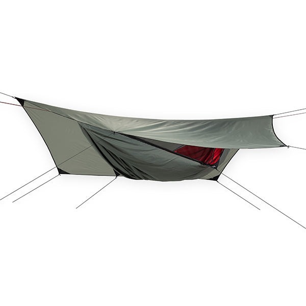 Hennessy Hammock 4シーズン エキスペディションZIP Titanium grey hammock with red lining and titanium grey fly [ヘネシーハンモック]