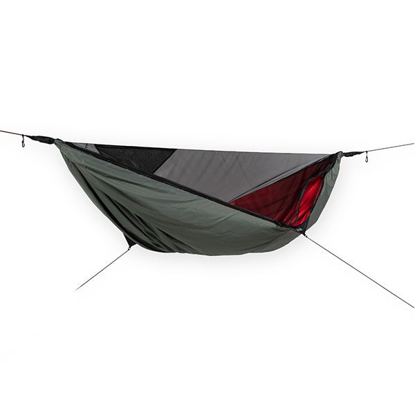 Hennessy Hammock 4シーズン エキスペディションZIP Titanium grey hammock with red lining and titanium grey fly [ヘネシーハンモック]