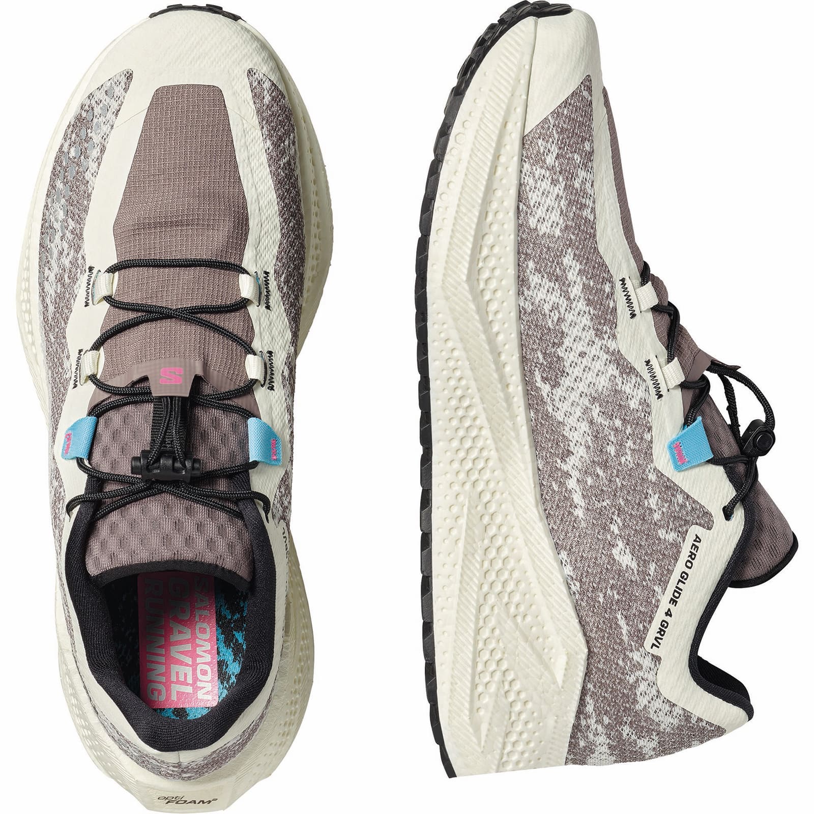 SALOMON AERO GLIDE 4 GRVL VANILLA ICE/BLACK/IRON [サロモン]
