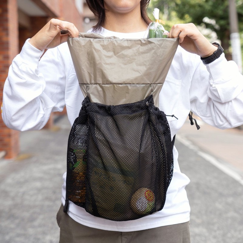 FAIRWEATHER packable pack gray beige [フェアウェザー]