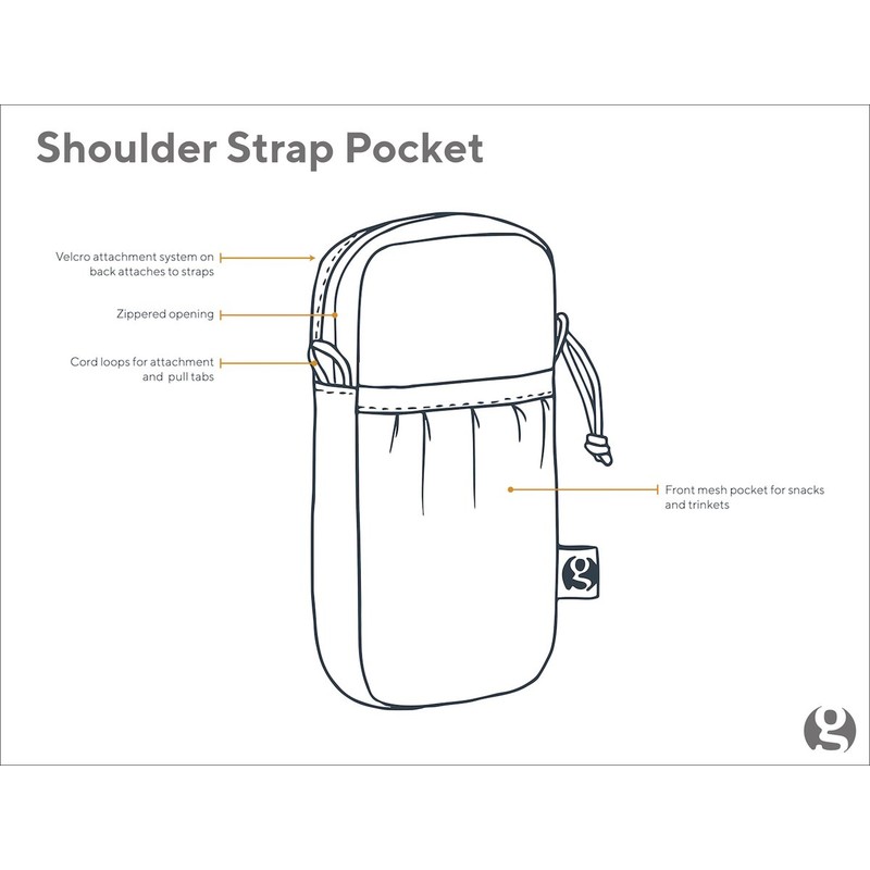 [最短当日出荷] Gossamer Gear Shoulder Strap Pocket-Medium Grey [ゴッサマーギア]