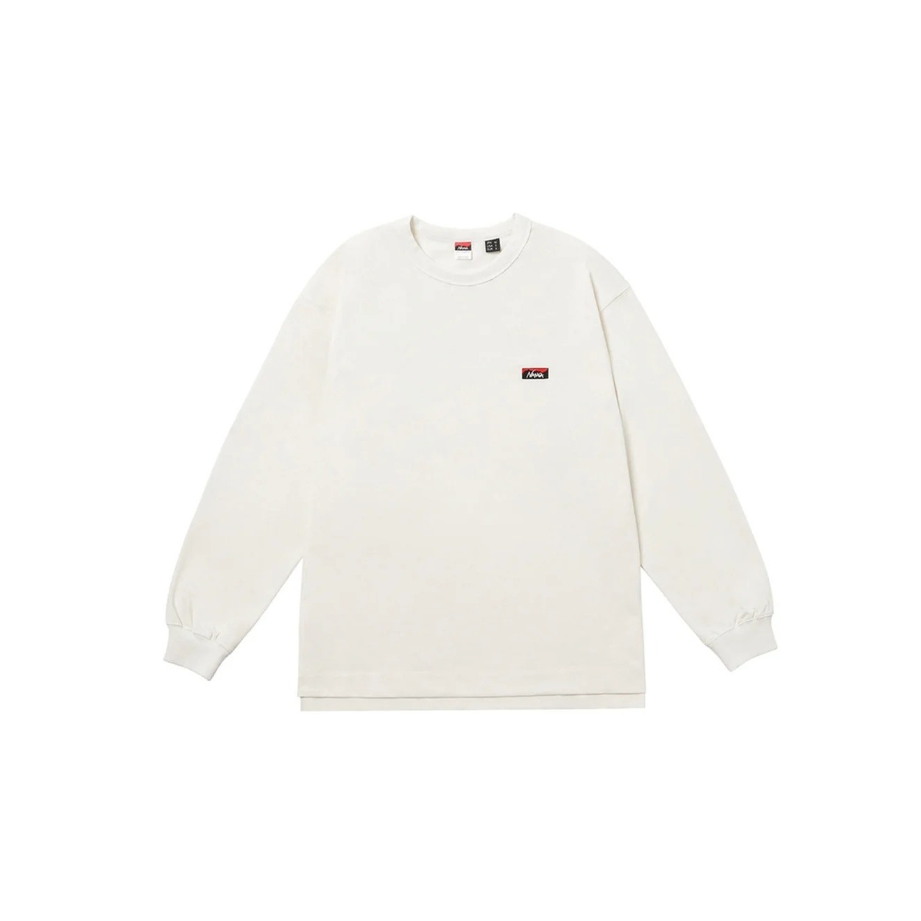 NANGA ECO HYBRID BOX LOGO EMBROIDERY L/S TEE WHT [ナンガ]