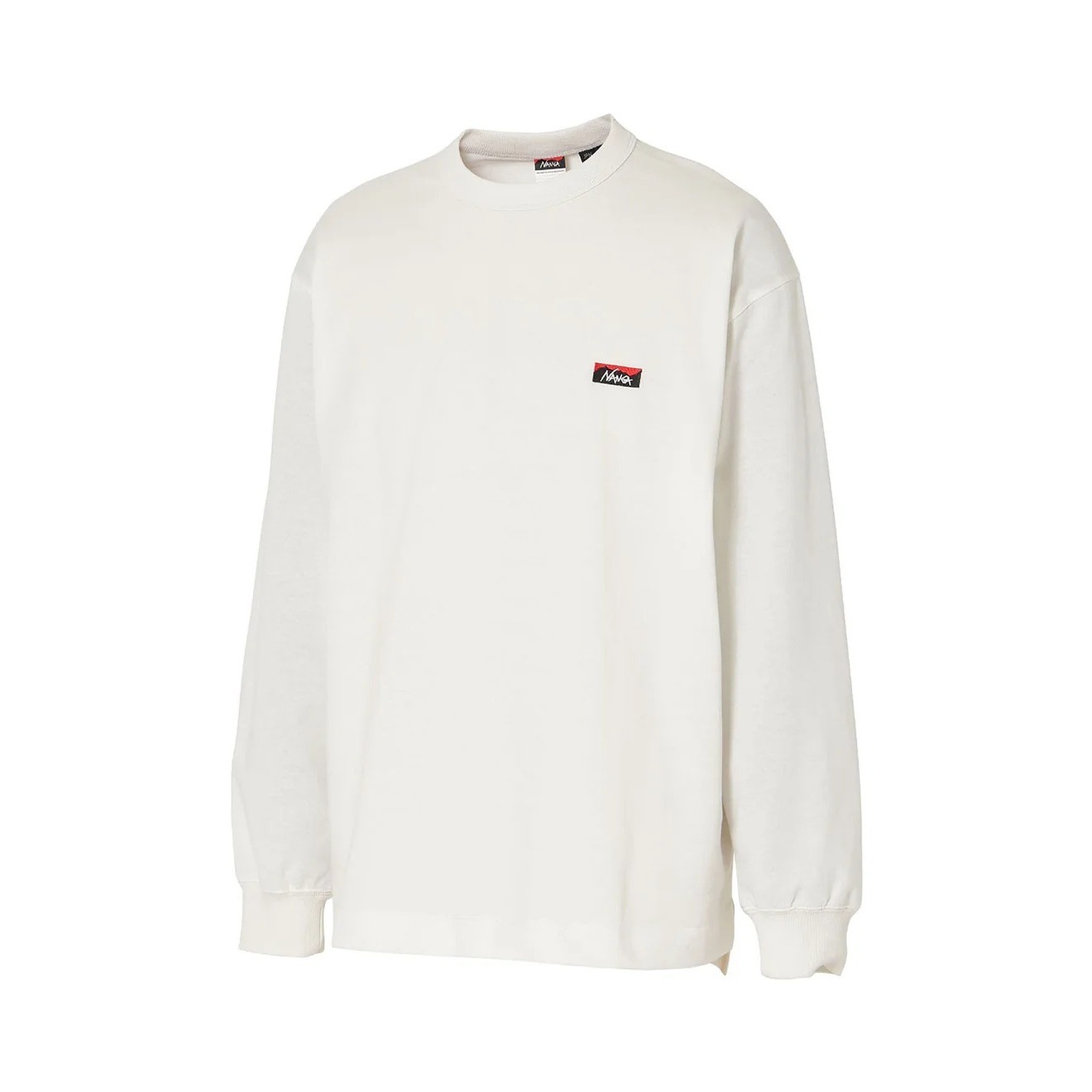 NANGA ECO HYBRID BOX LOGO EMBROIDERY L/S TEE WHT [ナンガ]