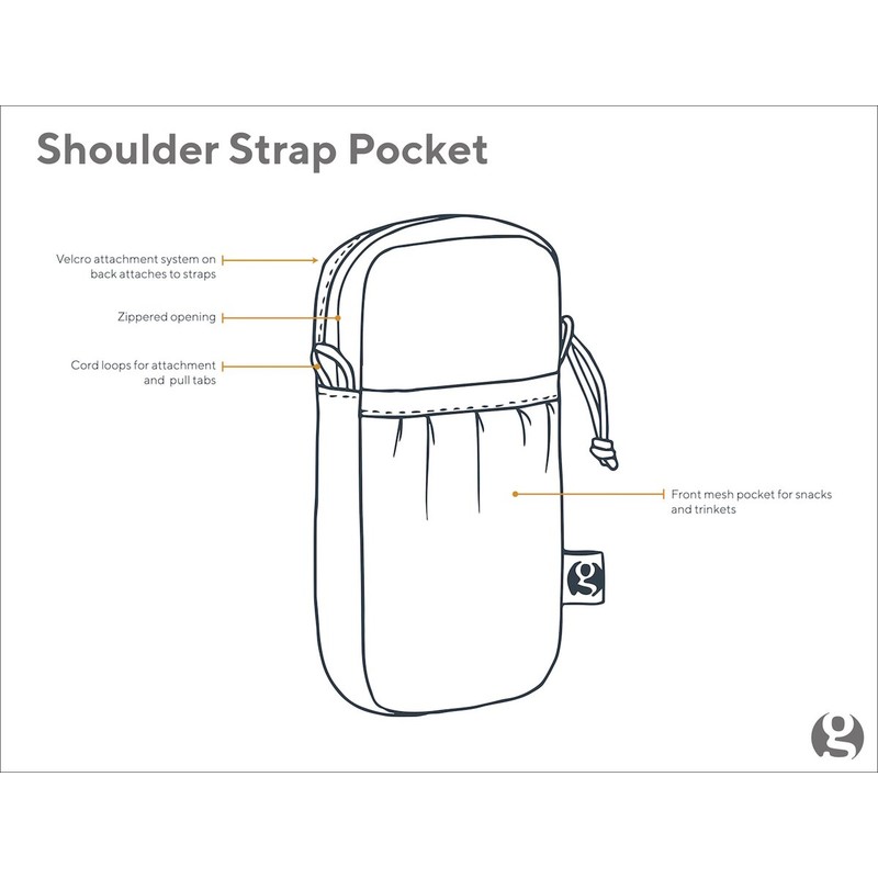 [当日出荷対応 平日12:00まで] Gossamergear Shoulder Strap Pocket-Large Grey [ゴッサマーギア]