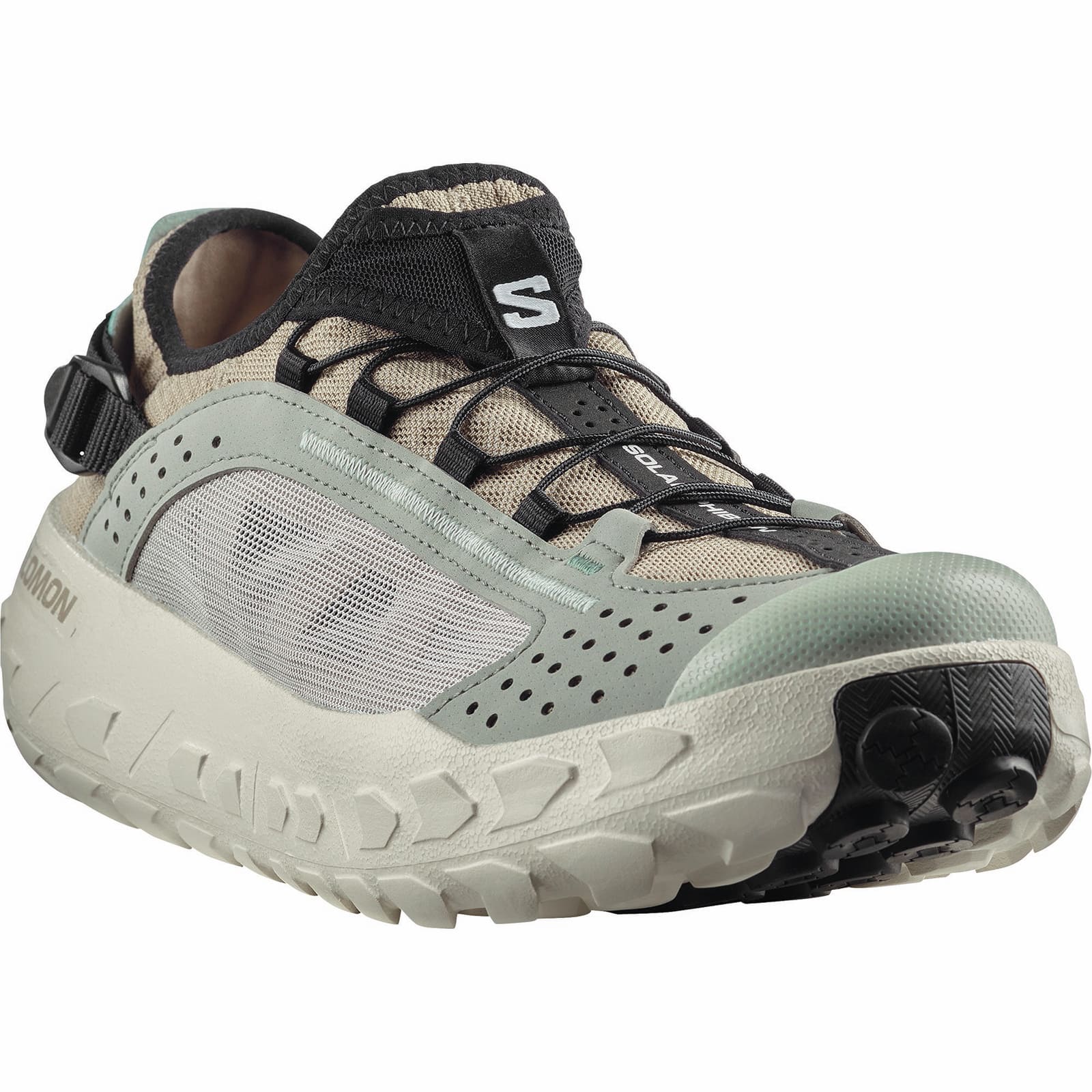 SALOMON SOLAMPHIBIAN DESERT TAN/WROUGHT IRON/CLEARLY AQU [サロモン]
