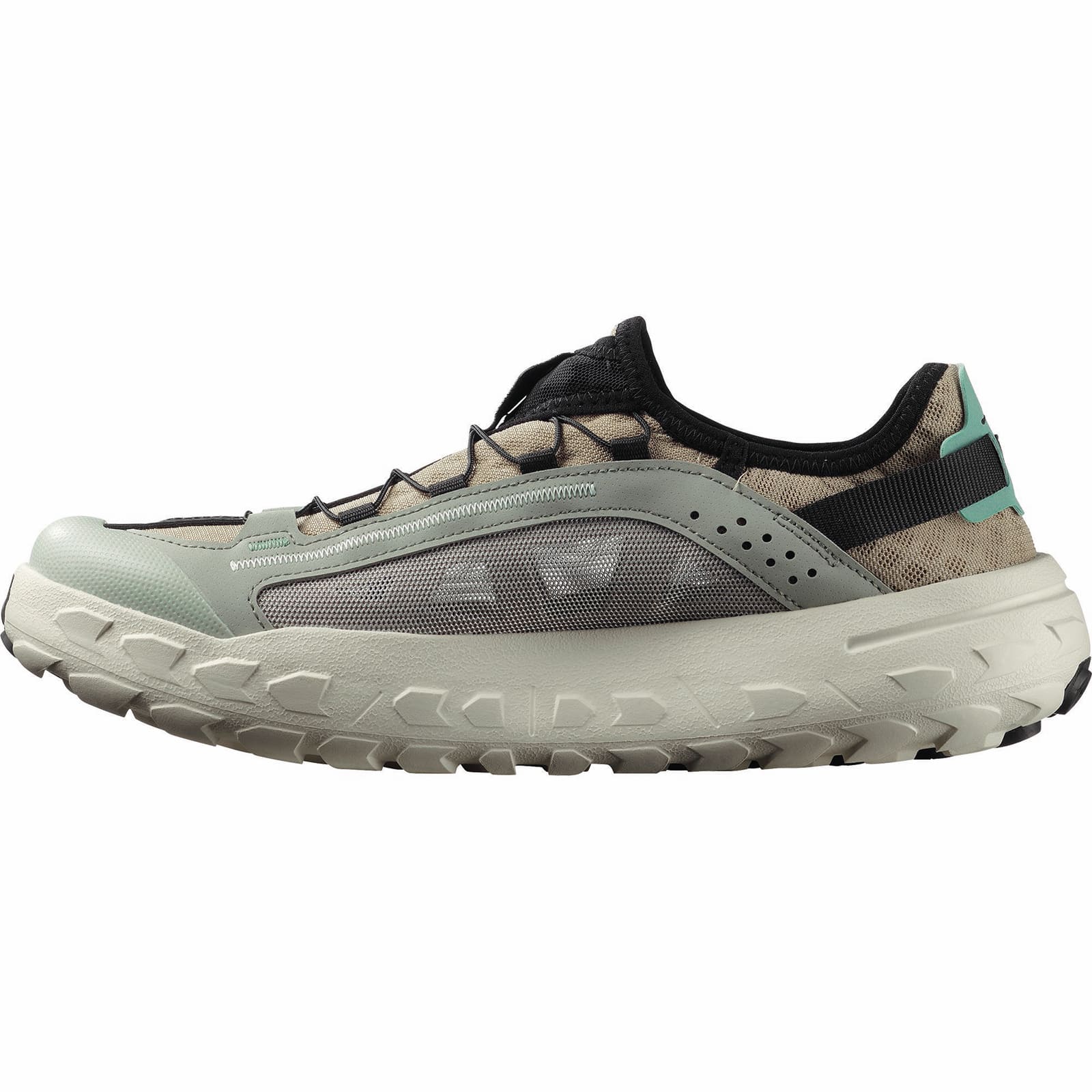 SALOMON SOLAMPHIBIAN DESERT TAN/WROUGHT IRON/CLEARLY AQU [サロモン]