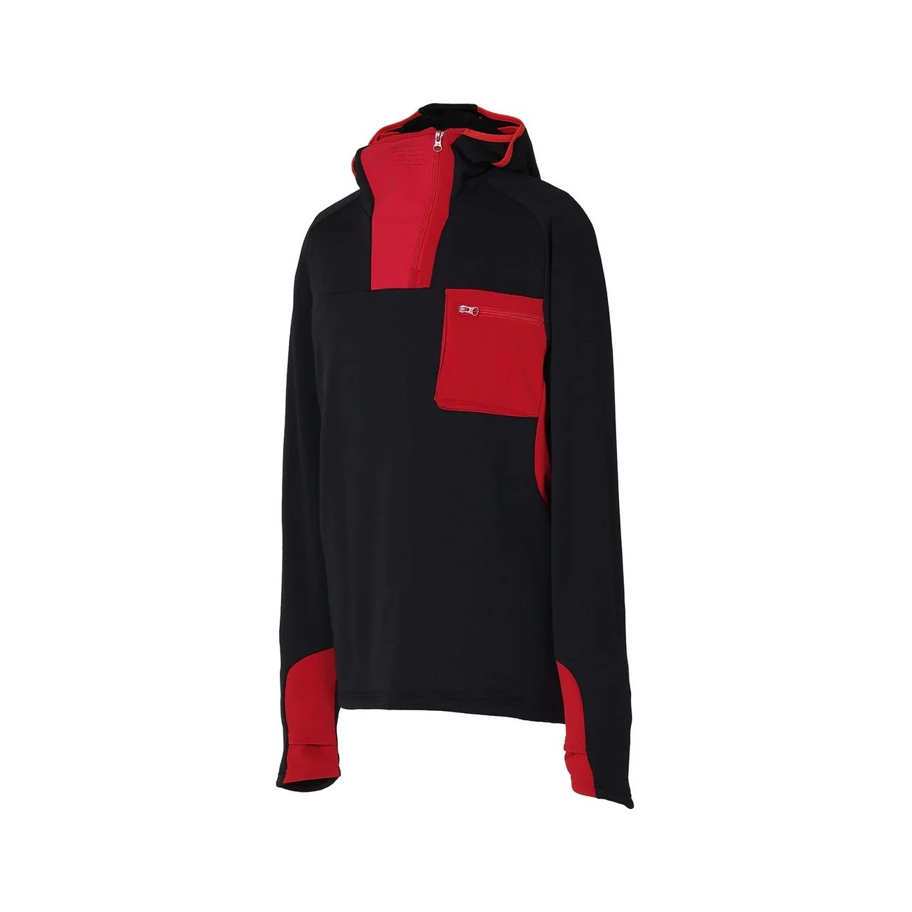 NANGA POLARTEC POWER GRID LEVEL3 TOPS BLK2（BLK×RED） [ナンガ]