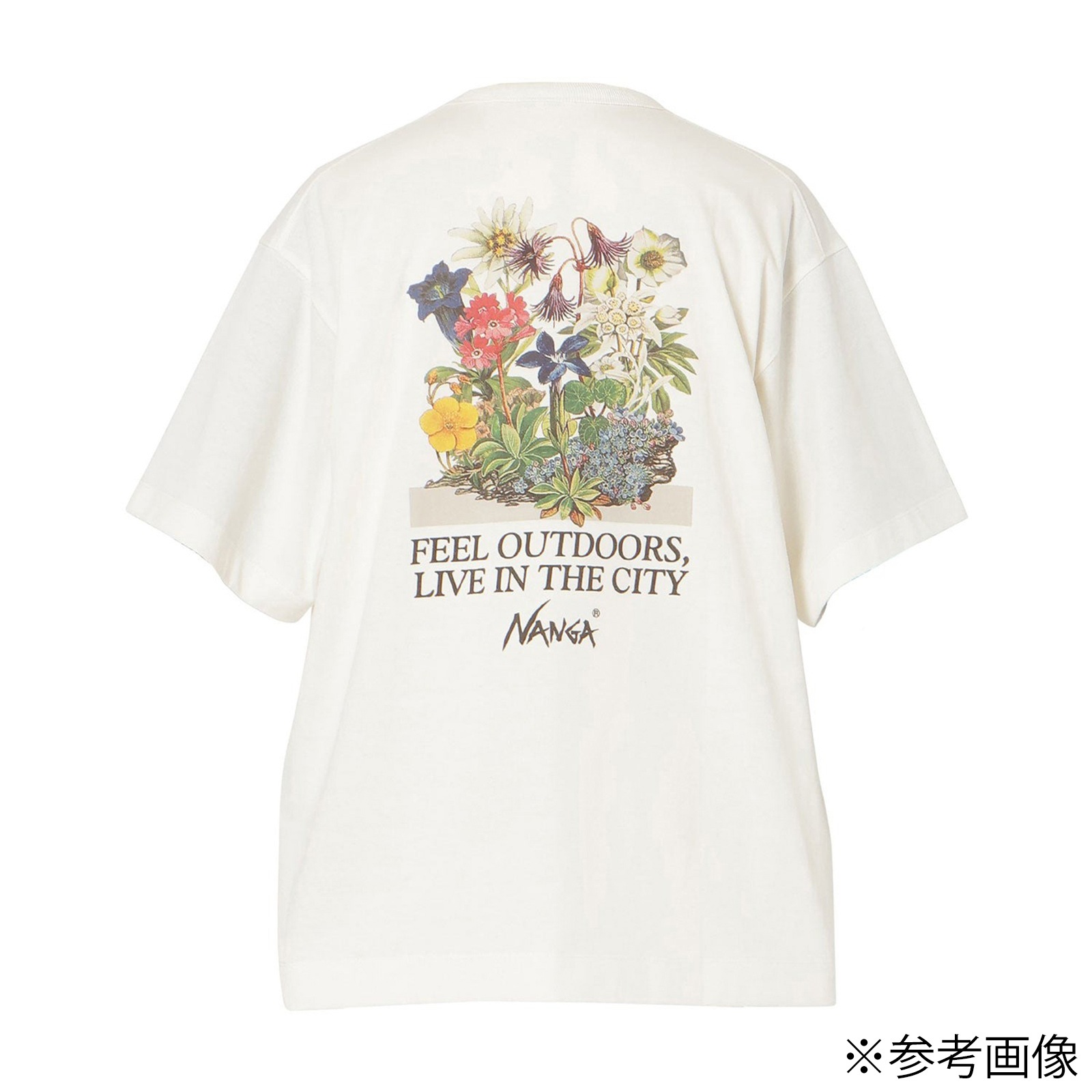 [当日出荷可][20%OFF] NANGA ECO HYBRID VINTAGE FLOWER TEE L.GRY [ナンガ]