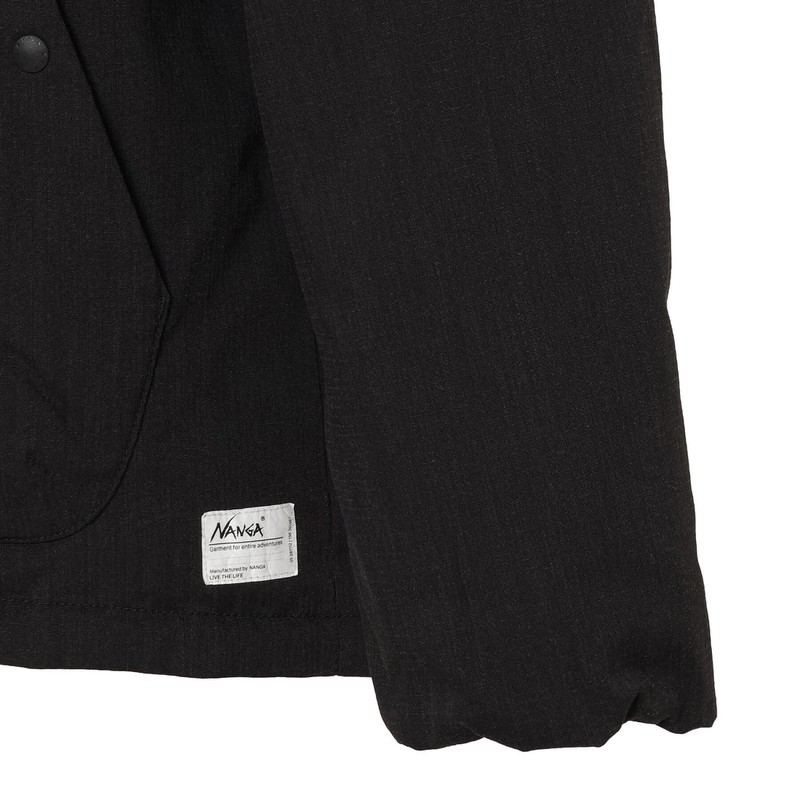 NANGA TAKIBI RIPSTOP INNER DOWN CARDIGAN MEN BLK [ナンガ]