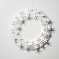 リース おしゃれ 玄関 インテリア リビング 雪 S ペーパーリース スノー シンプル ホワイト メール便 対応 Paper Wreath PW04-S-205 白 オーナメント 飾り 送料無料 メー