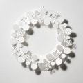 ユーカリ M ペーパー リース シンプル ホワイト Paper Wreath PW05-M-370 Eucalyptus 白 オーナメント おしゃれ インテリア 春 スプリング 送料無料 |その他|暮