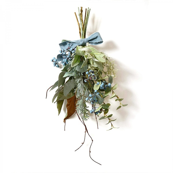 送料無料 フェイクグリーン 観葉植物 シルバーグリーン べリー スワッグ ユーカリ くすみカラー グリーン 造花 おしゃれ クリスマス 玄関 飾り 植物 Prgr 1393 Greenpark Viewgarden