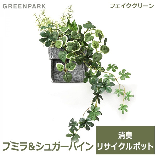 フェイクグリーン　造花　草　自然　緑 フェイクグリーン 観葉植物 造花 プミラ シュガーバイン 2way 消臭 調