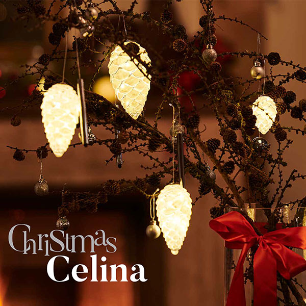 ���ꥹ�ޥ��ĥ꡼ LED�饤�� ���ꥹ�ޥ������ʥ��� ���� �ž� ���ܤä��� �饤�� H8cm �̲� ���饹 ������� ����ƥꥢ SIRIUS Celina Cone Snowy 56550 ����̵�� ��åԥ��б� 