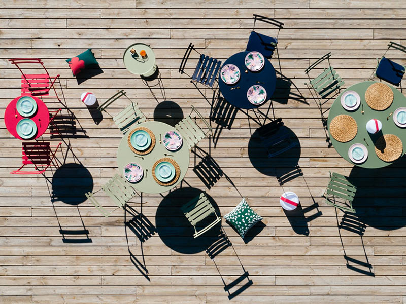 �����ǥ�ơ��֥� �����ǥ�ե��˥��㡼 �����ơ��֥� �ե����� �ӥ��ȥ� �饦��� �ơ��֥� 60cm �ޤꤿ���� �ݥơ��֥� ���ե� ������� �� Fermob bistro ����̵�� 