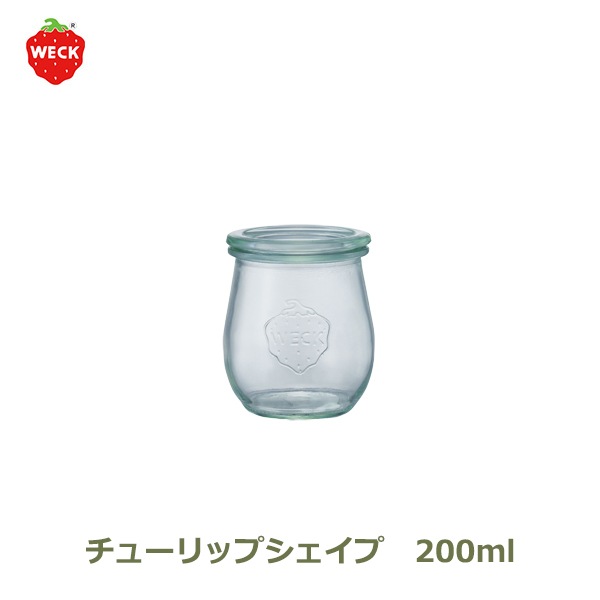 ˥ ¸ƴ ̩ƴ 饹˥ WECK 塼å  200 ml å Ǯ ¸ ӵͤ ȥå Ĵ̣ƴ WE 762 TULIP SHAPE 