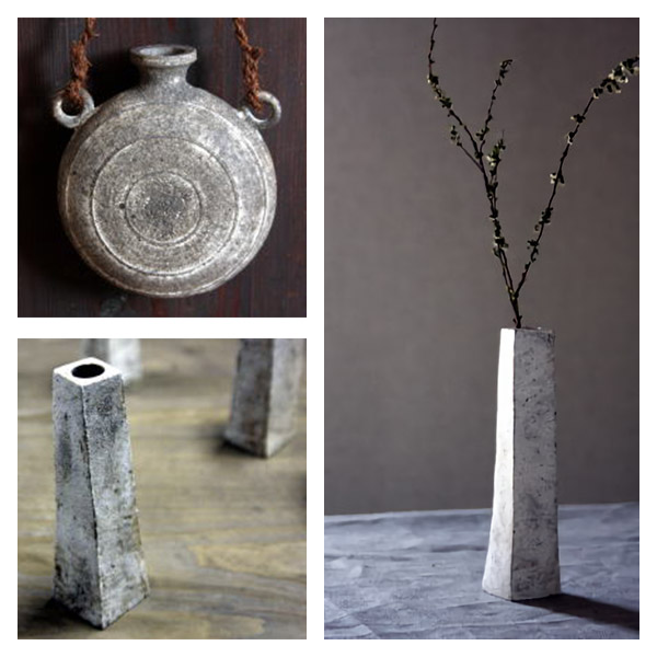 一輪挿し おしゃれ 陶器 インテリア フラワーベース 花器 面取り 陶房金沢 白 花瓶 手作り 日本製 岩手 紫波 ハンドメイド シンプル 和 Viewgarden