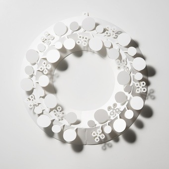 ユーカリ M ペーパー リース シンプル ホワイト Paper Wreath Pw05 M 370 Eucalyptus 白 オーナメント おしゃれ インテリア 春 スプリング Viewgarden
