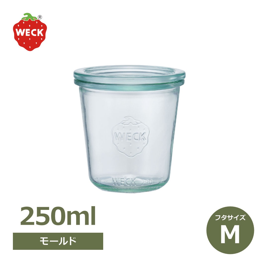 WECK �⡼��ɥ������� 250ml �����å� WE-900 ����˥����� ��ʨ̩�ĤǤ��륬�饹��¸�� ̩���ƴ� �ե�M������ Mold shape ������ �������� ���ꤪ�ۻ� �ߥ� 