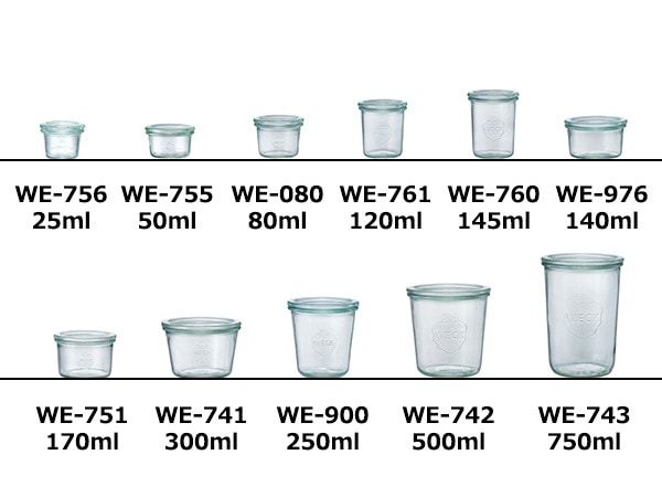 WECK �⡼��ɥ������� 250ml �����å� WE-900 ����˥����� ��ʨ̩�ĤǤ��륬�饹��¸�� ̩���ƴ� �ե�M������ Mold shape ������ �������� ���ꤪ�ۻ� �ߥ� 